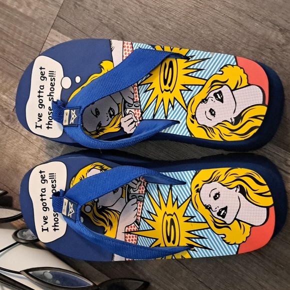 New! Vintage platform wedge flip flops - Picture 5 of 7